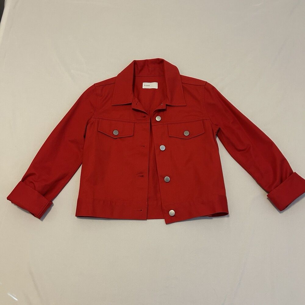 BLDWN Baldwin Sonic Jacket Red Scarlet Twill 100% Cotton - Women's XS - Picture 3 of 14